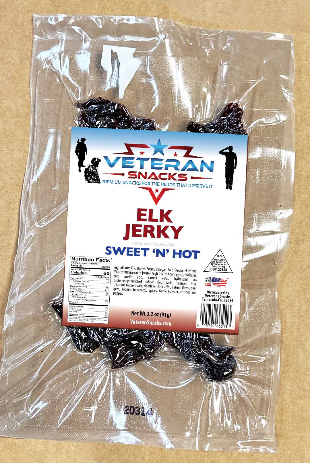 Tactical Provisions: Sweet n Hot Flavored Elk Jerky