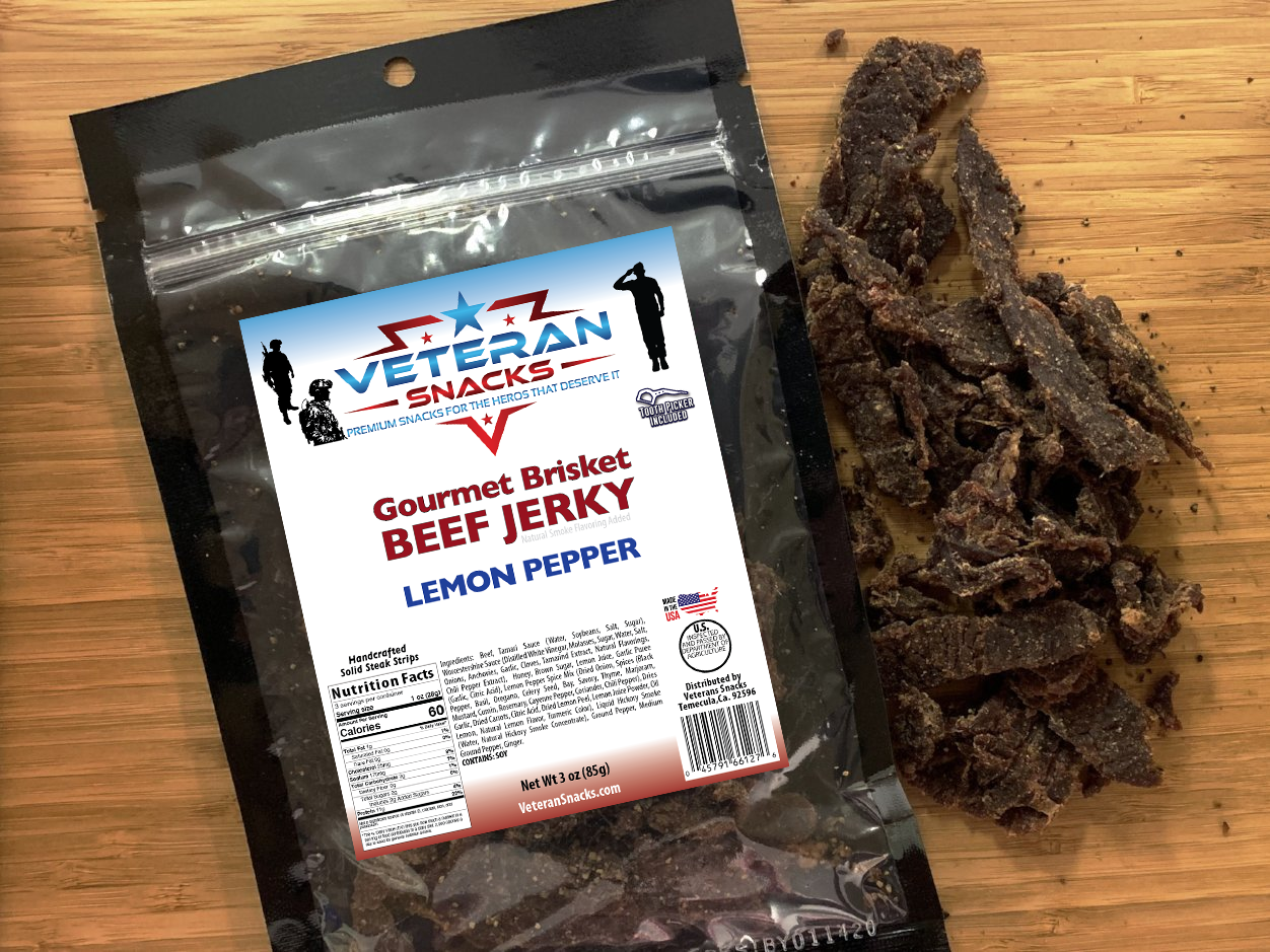 Brisket Beef Jerky Lemon Pepper